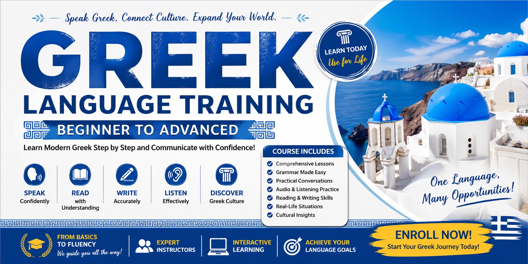Greek Language Training: Beginner to Advanced